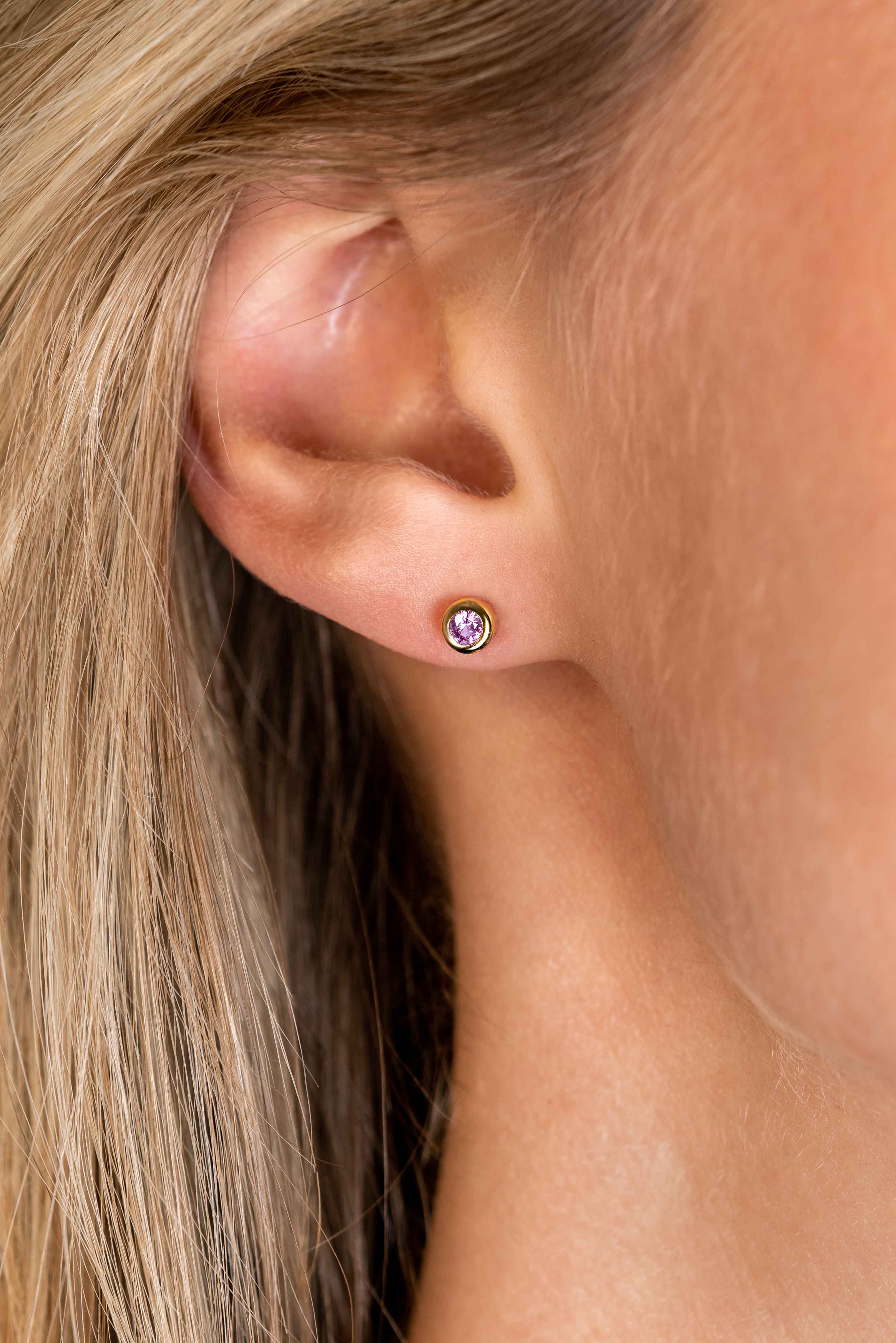 ZINZI zlv. oorkn. gg.verg.birthstones toermalijn cz