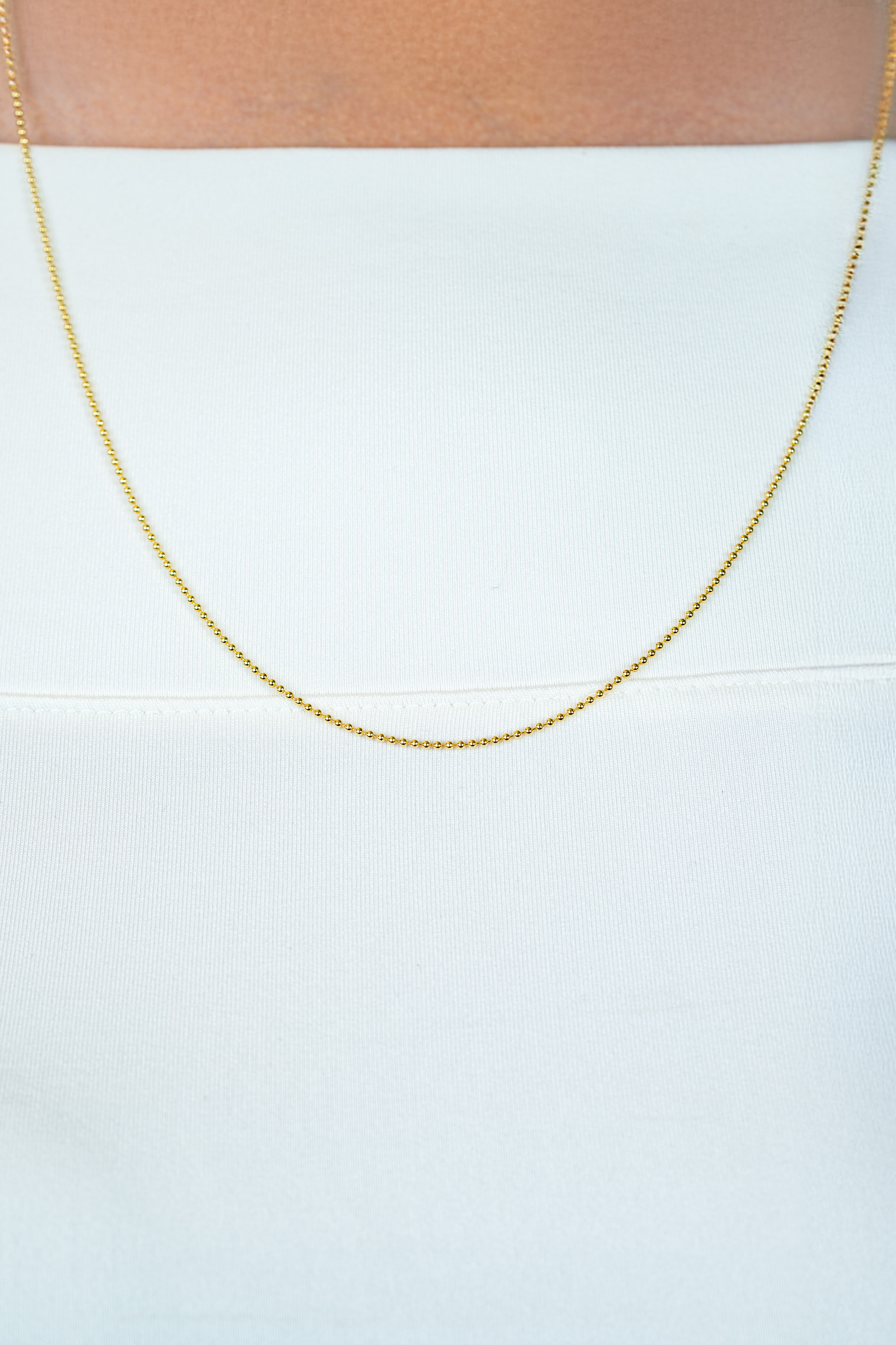 ZINZI zlv. bol collier 70 cm geel verguld