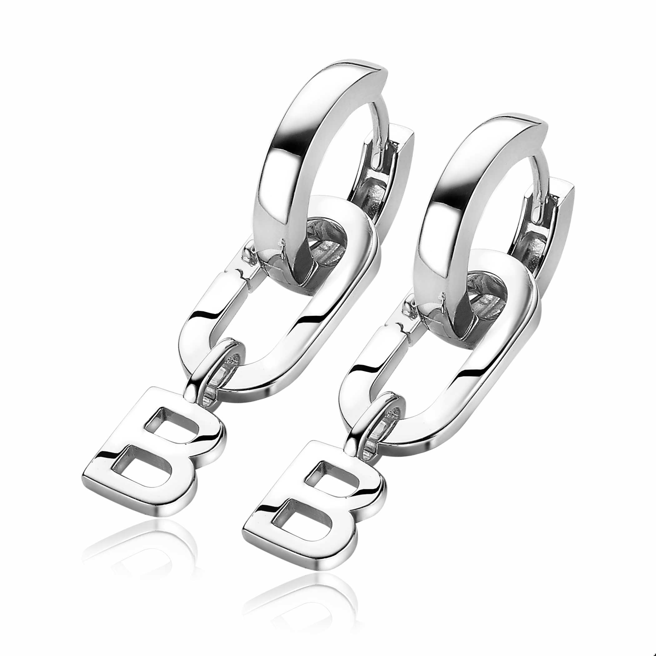 ZINZI silberne ovale Ohrhänger verschließbarer Ring 16mm für deine Anhänger ZICH2060