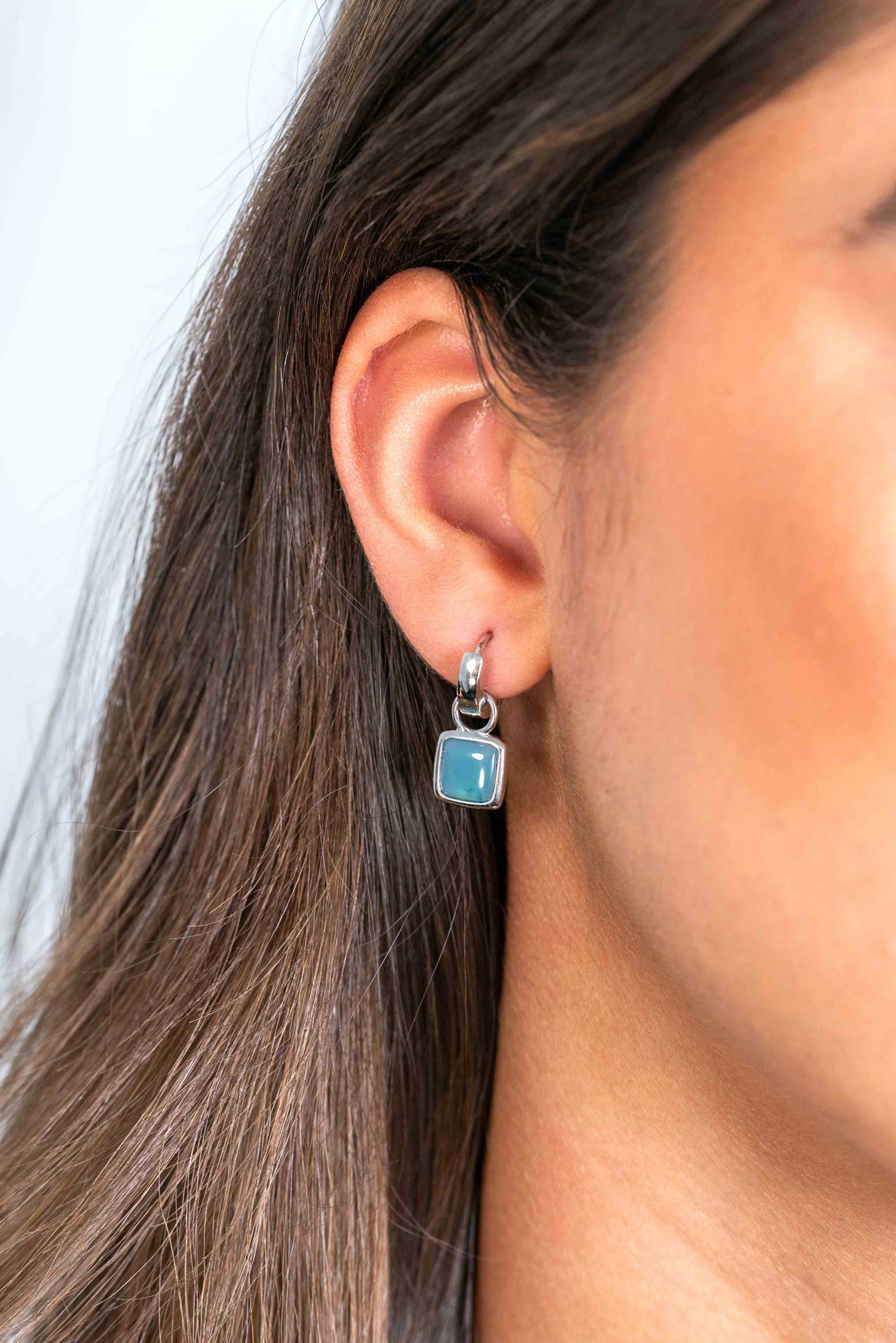 ZINZI zlv.oorbedels vk 2-zijdig blauw/roze parelm.