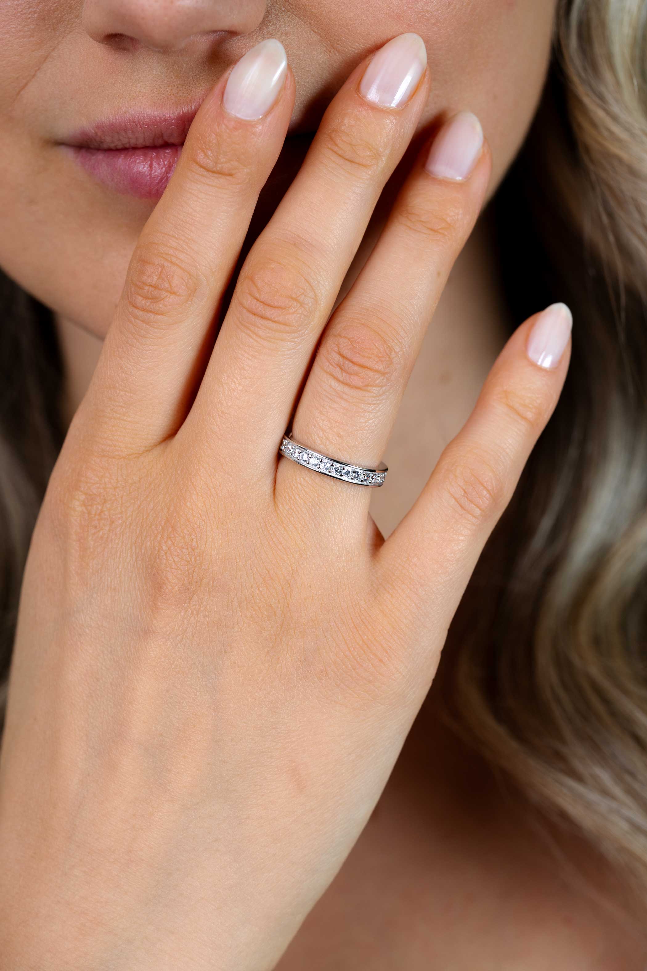 ZINZI silberner Ring weiß ZIR2050