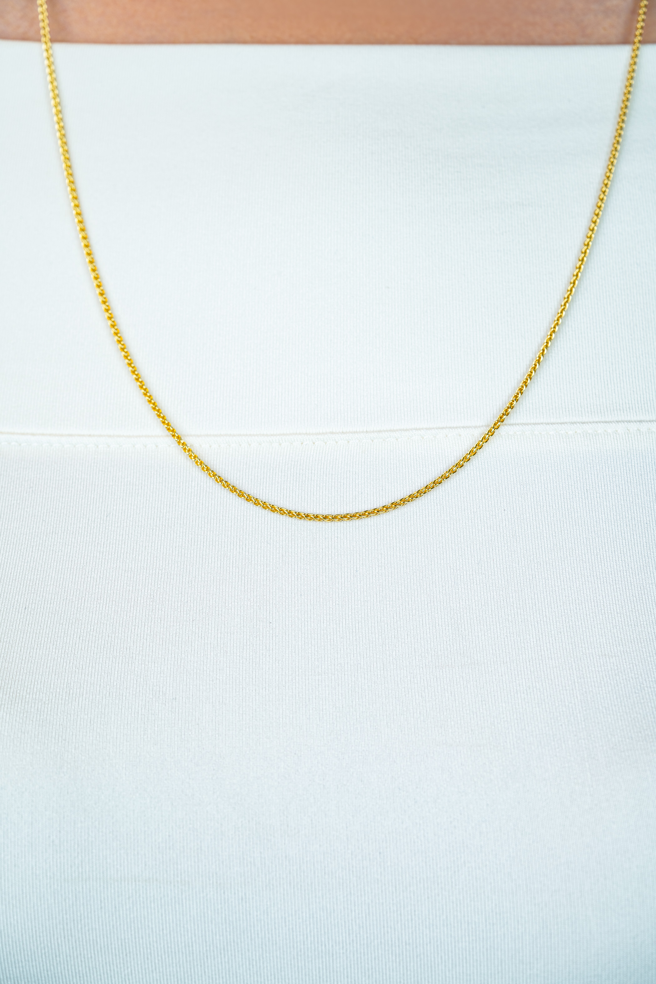 42cm ZINZI silberne Palmier Kette gelb vergoldet ZILC-P42G