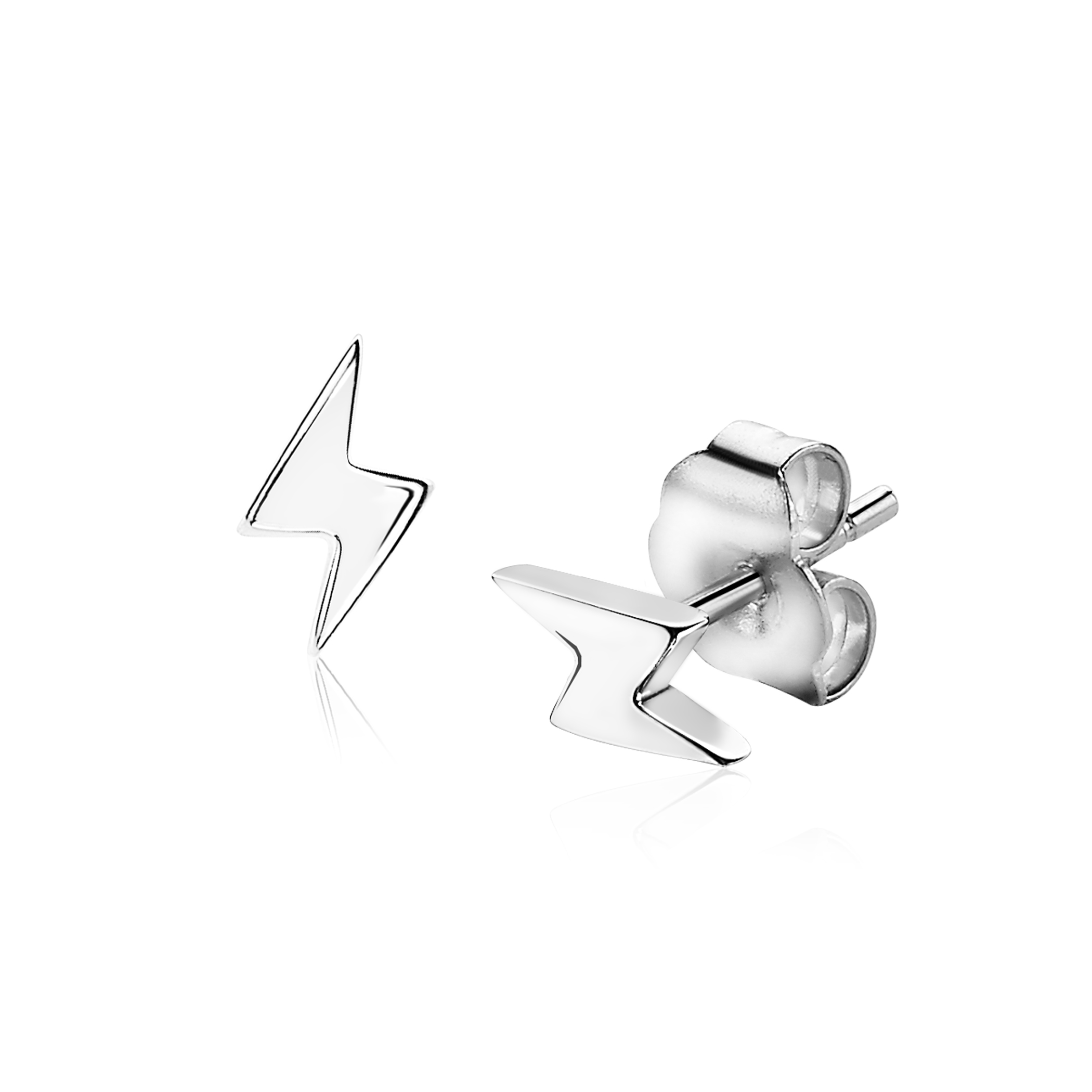 ZINZI silberne Ohrstecker Blitzt 8mm ZIO1681