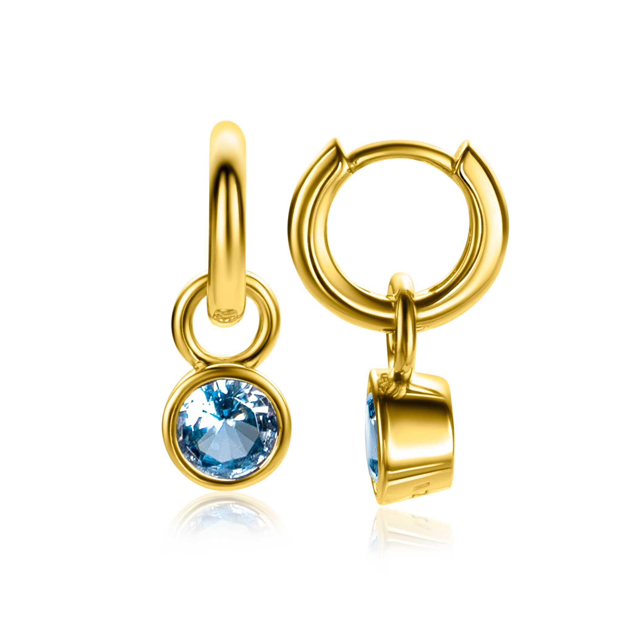 ZINZI zlv.oorbedels gg.verg. birthstones topaas cz