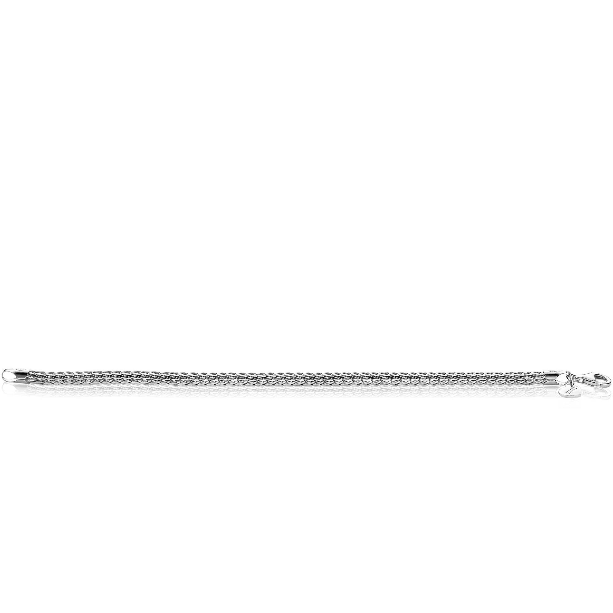 ZINZI silbernes Gliederarmband vossenstaart 4mm breit ZIA1925