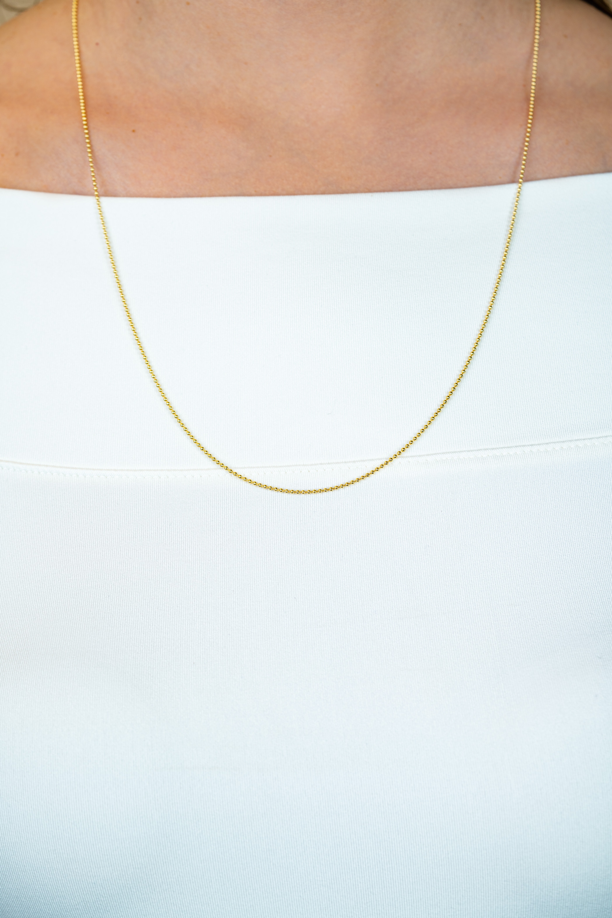 ZINZI zlv. bol collier 80 cm geel verguld