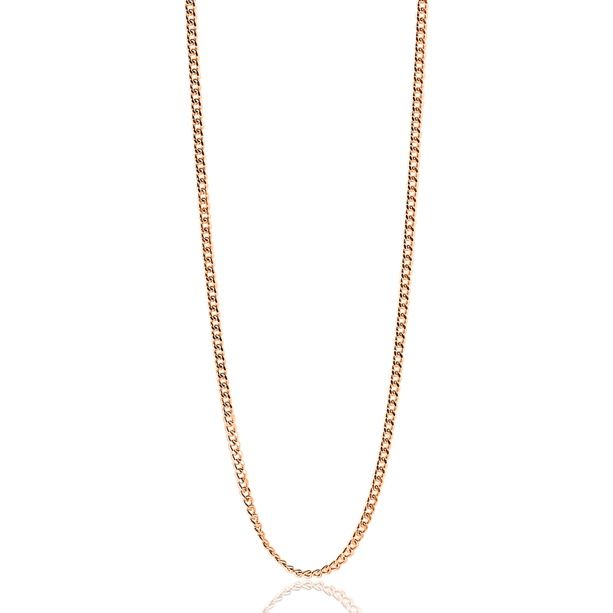 ZINZI zlv. gourmet collier 80 cm rosé verguld
