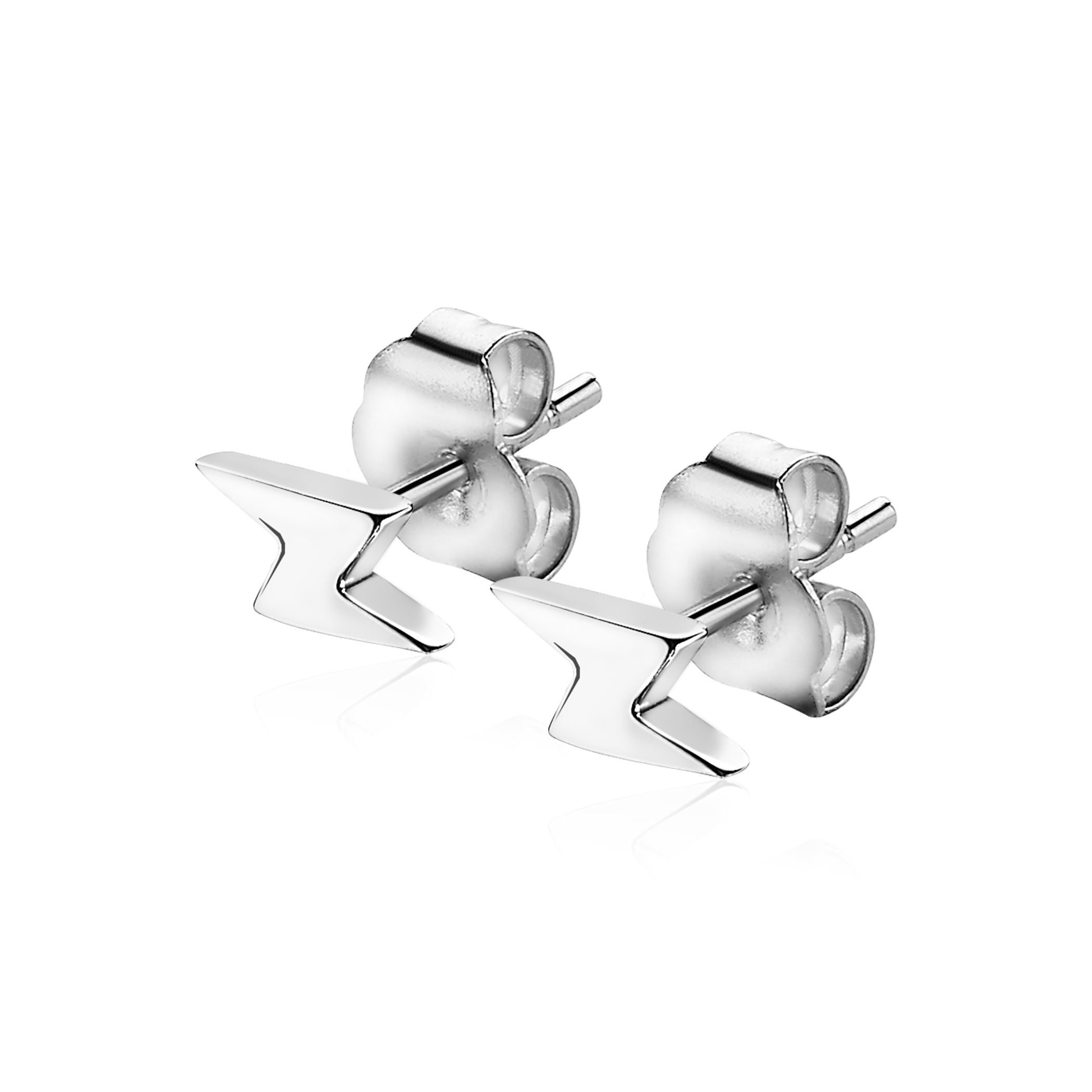 ZINZI silberne Ohrstecker Blitzt 8mm ZIO1681