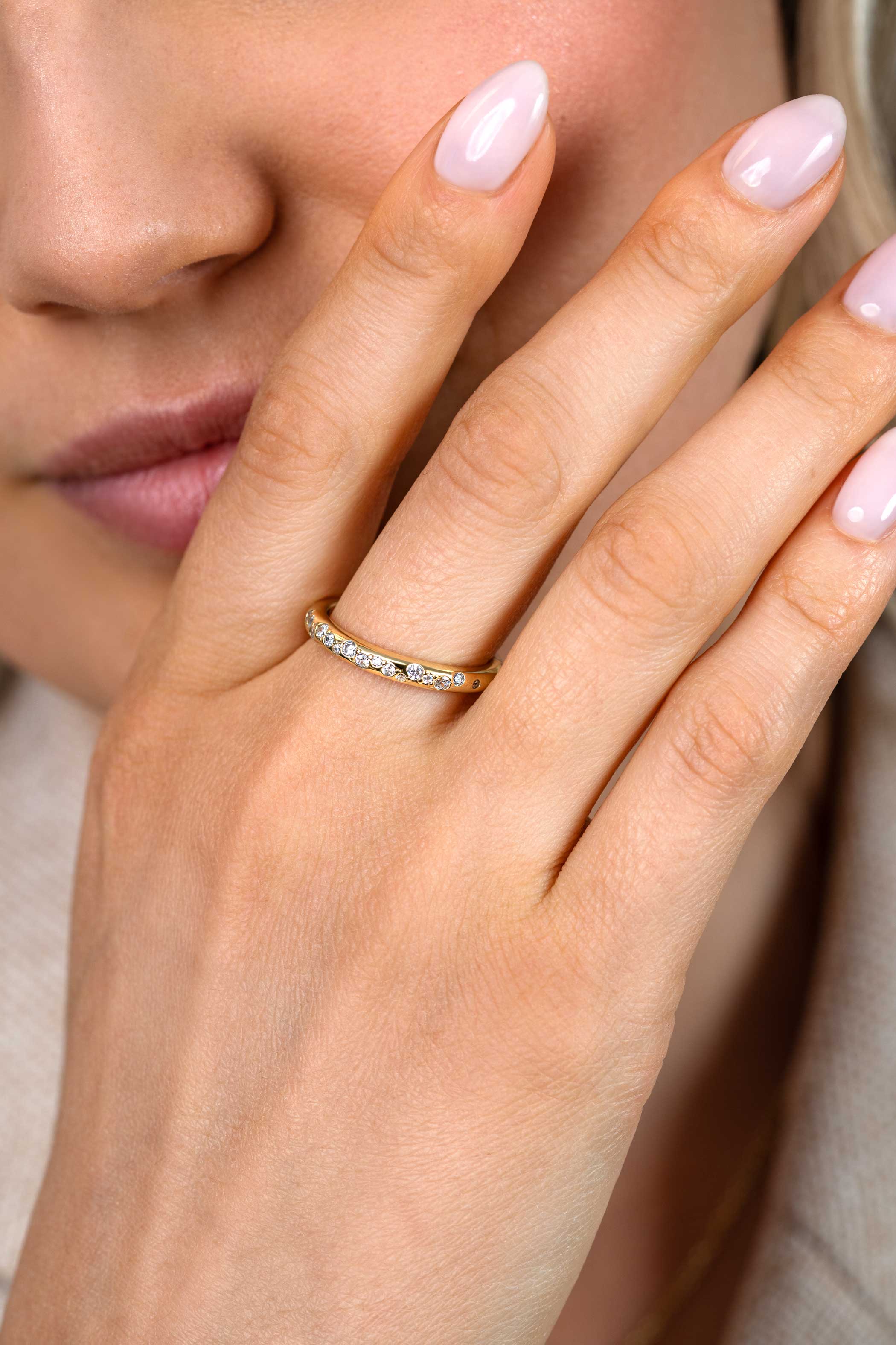 ZINZI zlv. ring gg.verg. met zirconia's pave mt.62