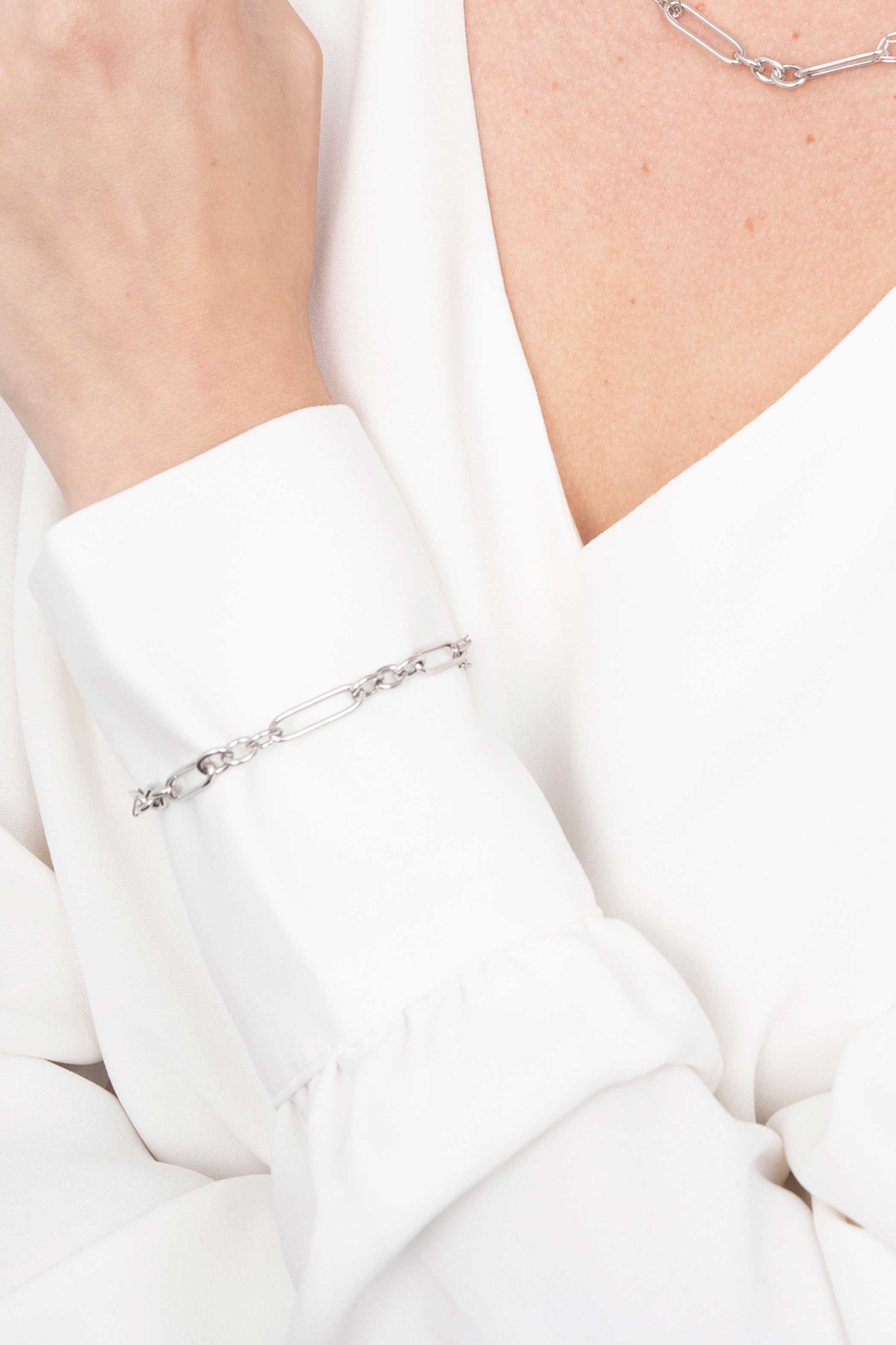 ZINZI silbernes Armband wo verschiedene runde Glieder kombiniert werden ZIA1991