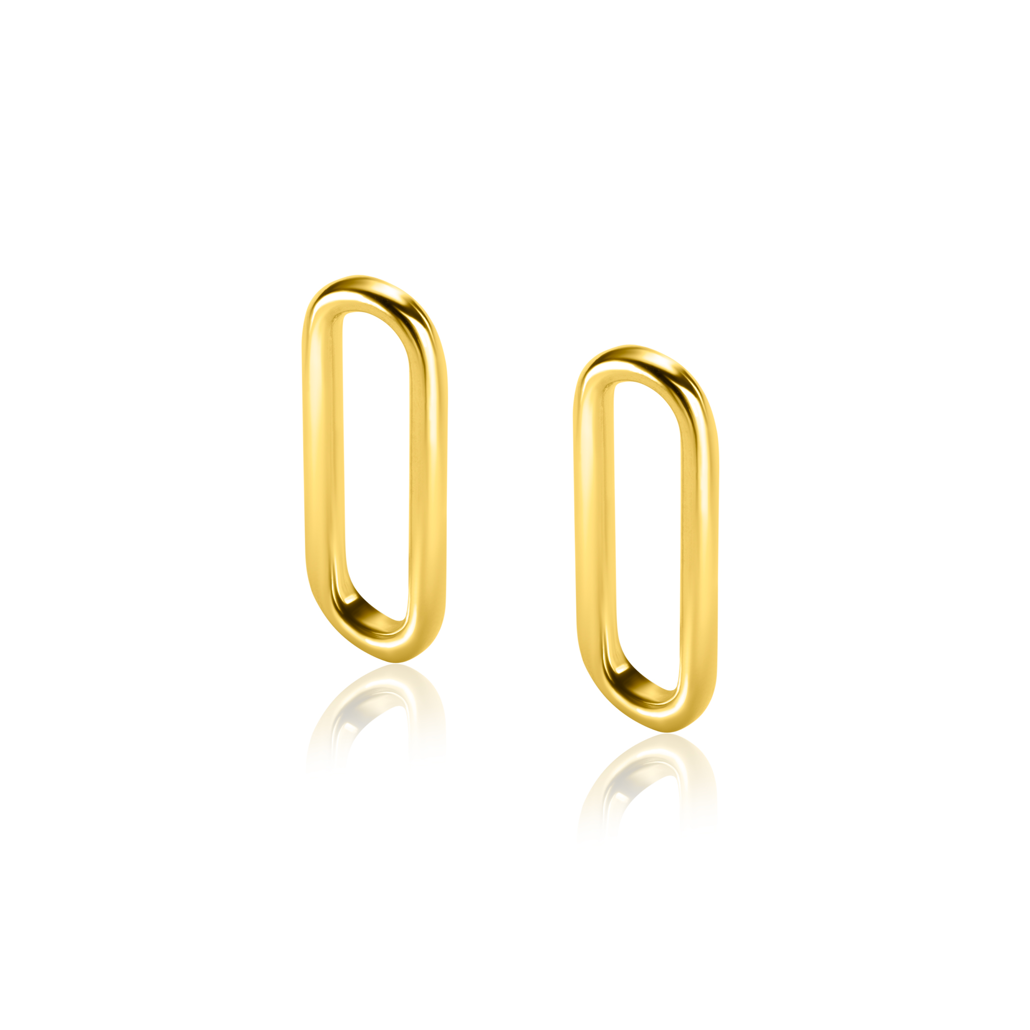 ZINZI zlv. oorbedels gg.verg. paperclip glad 18mm