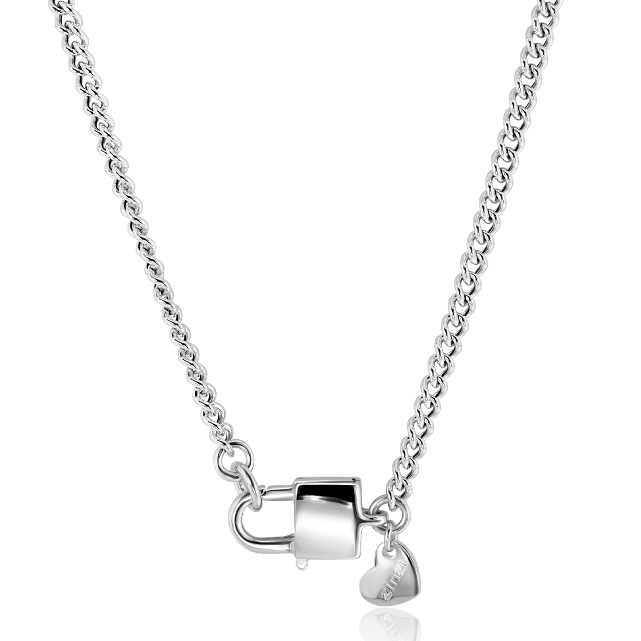 ZINZI zlv. collier gourmet met slot sluiting 45cm