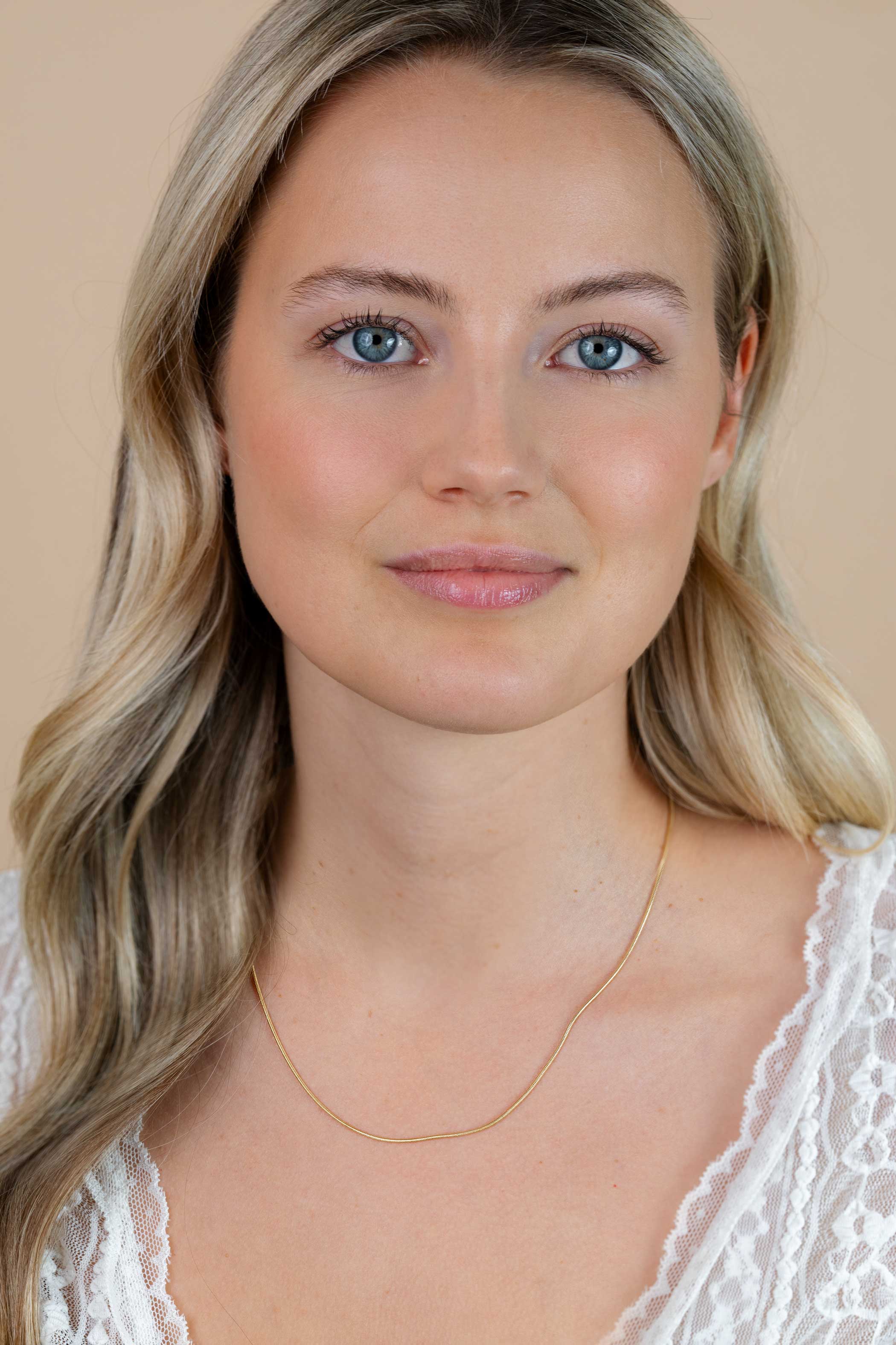 Zinzi silberne Schlangenkette gelb vergoldet 1mm breit ZISL45G