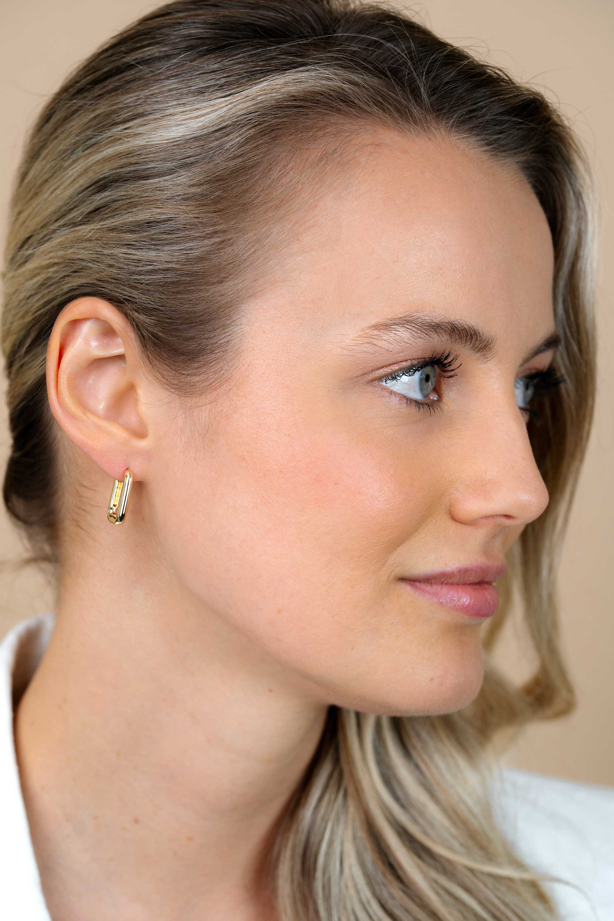 ZINZI silbernes Luxus Ohrringe 14K gelb vergoldet 18x3mm ovale Form ZIO2222G