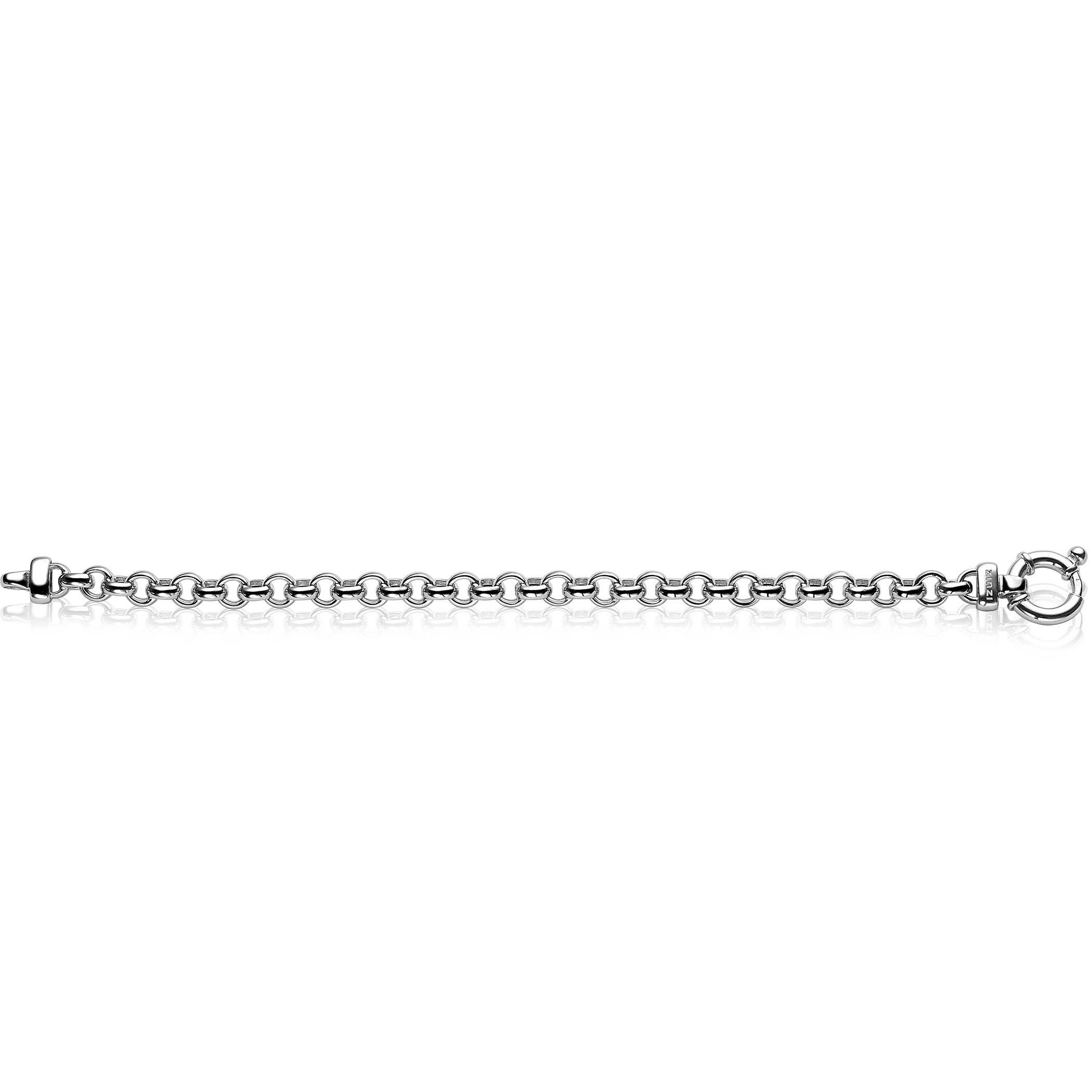 ZINZI silbernes Jasseron-Armband 6,5mm breit ZIA1729