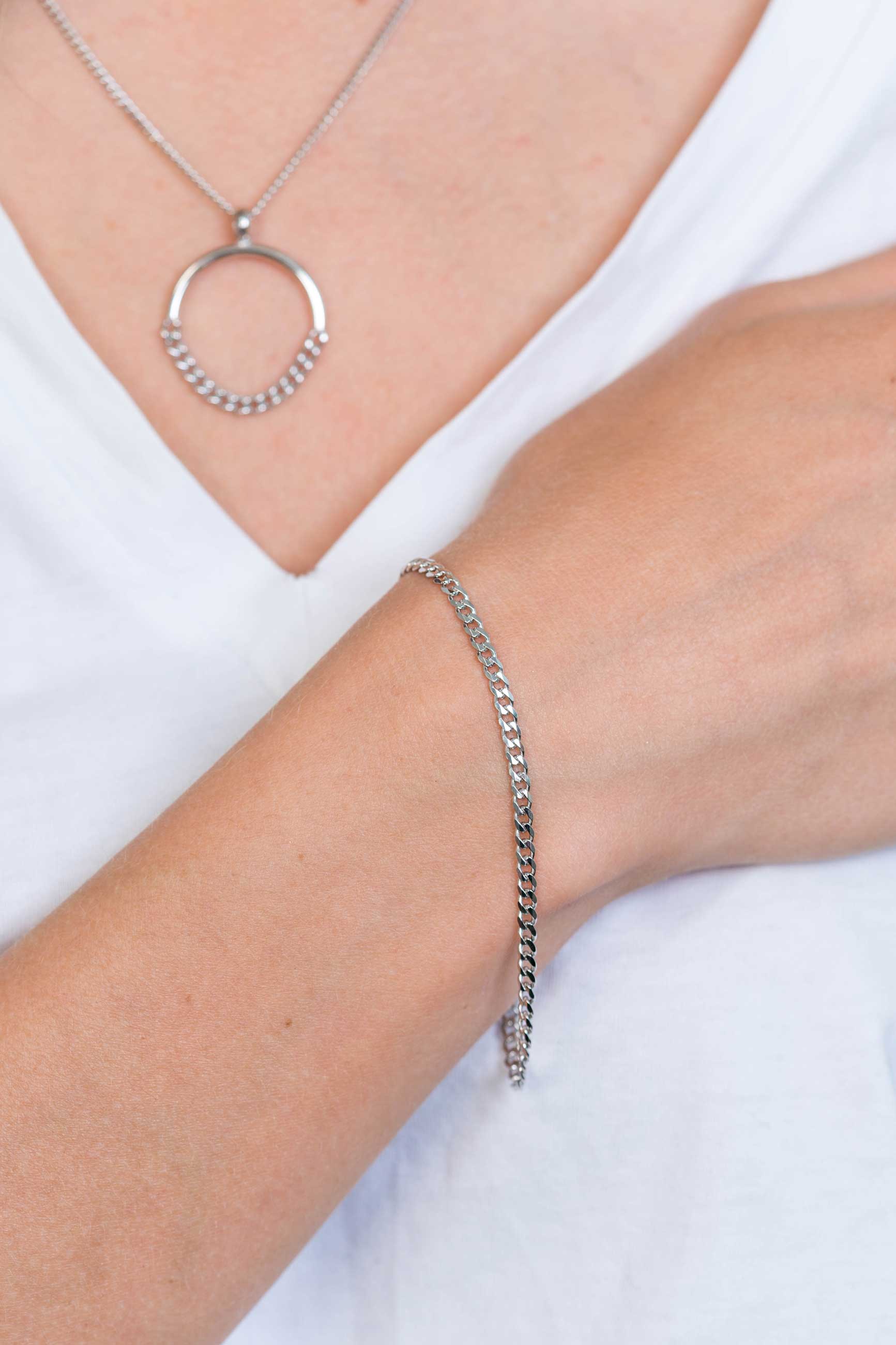 ZINZI silbernes Armband 3mm Gourmet ZIA1418