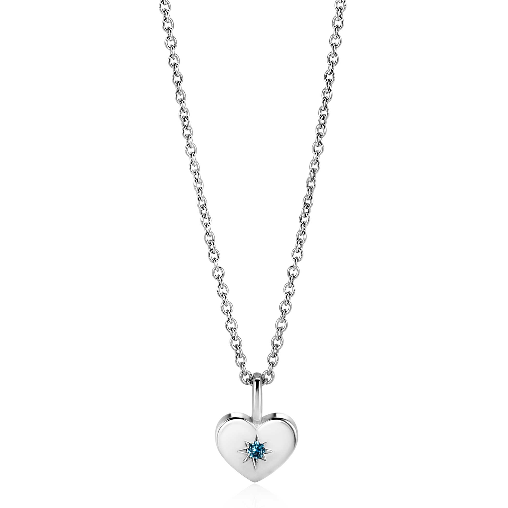 ZINZI zlv. hanger hartvorm birthstones topaas cz.