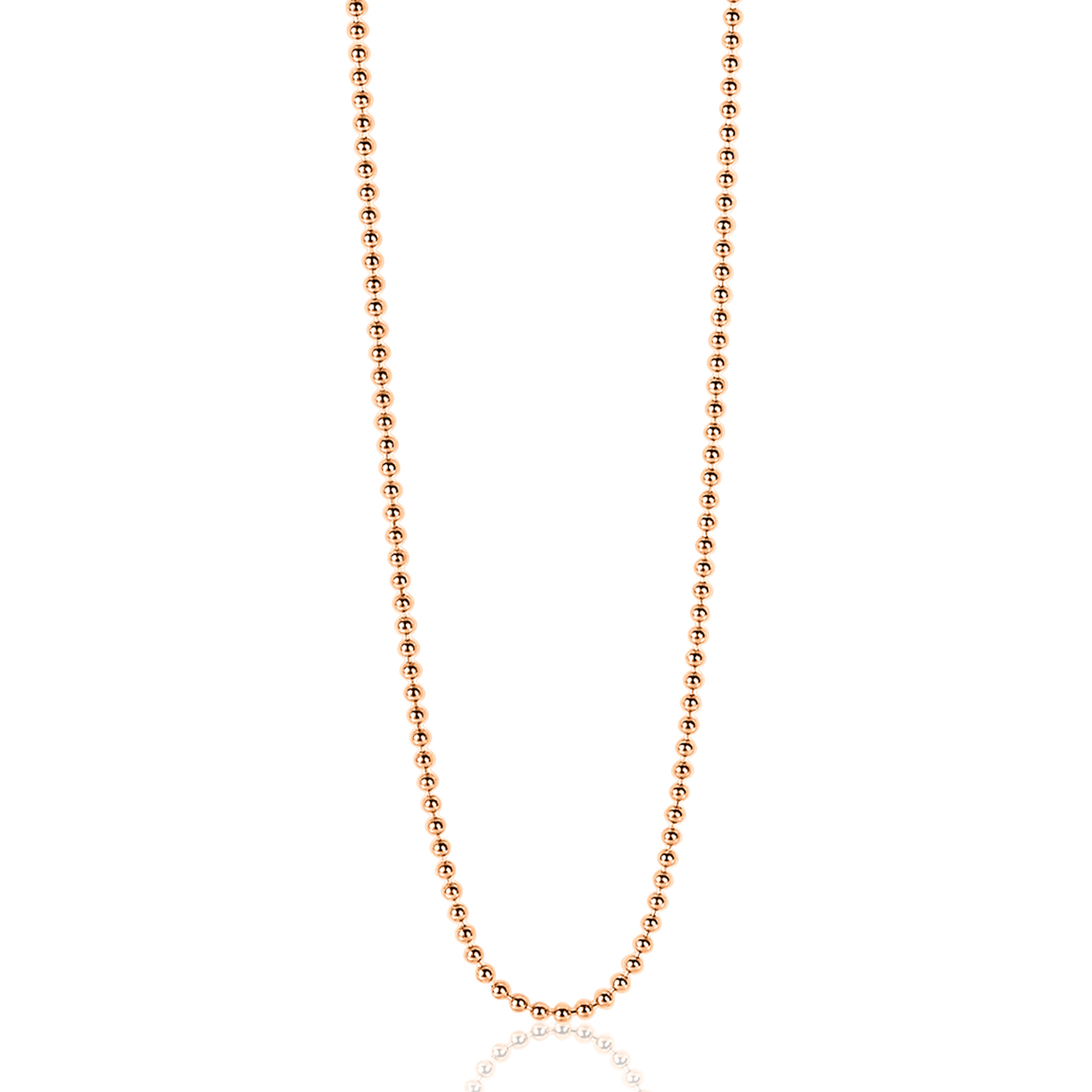 ZINZI zlv. bol collier 90 cm rosé verguld