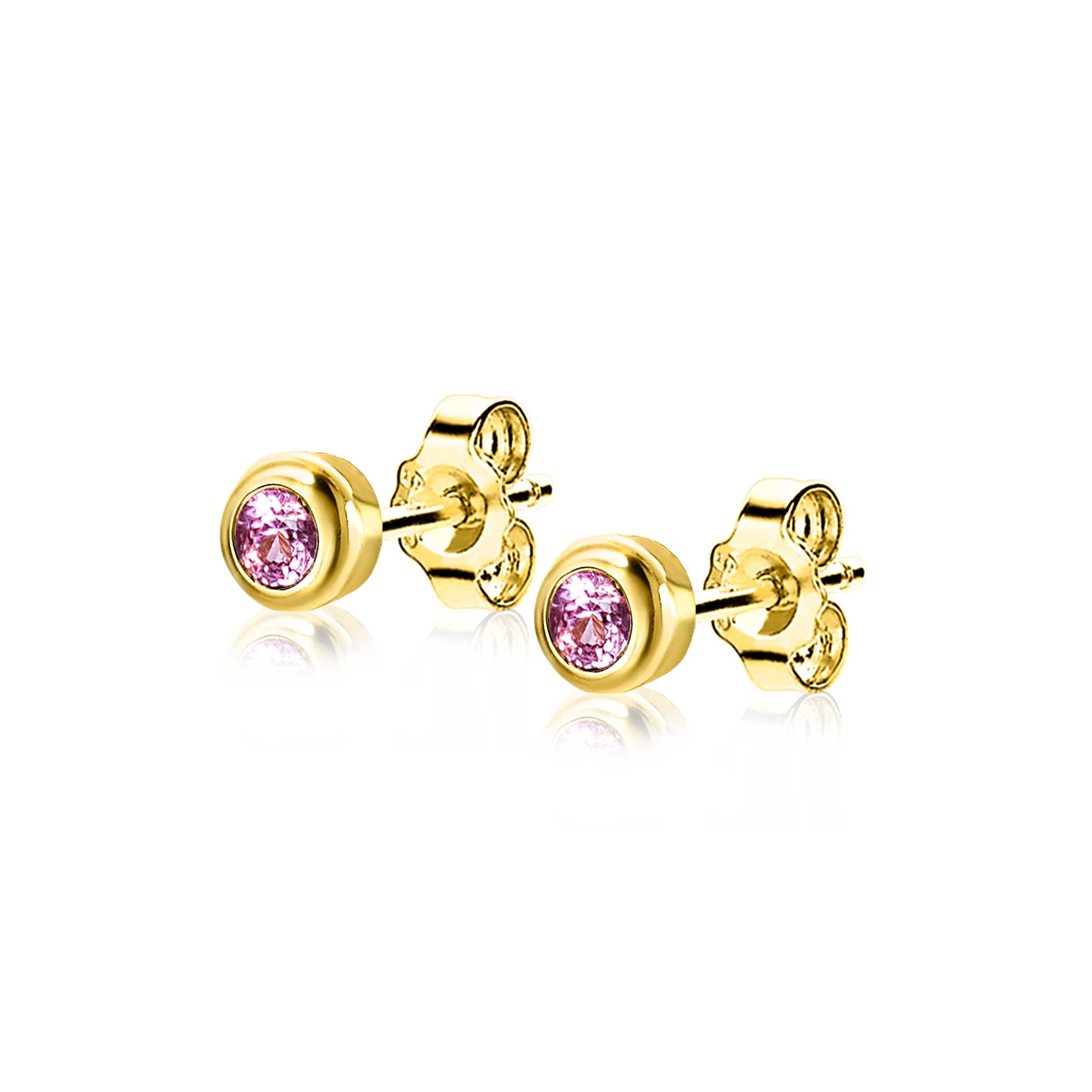 ZINZI zlv. oorkn. gg.verg.birthstones toermalijn cz