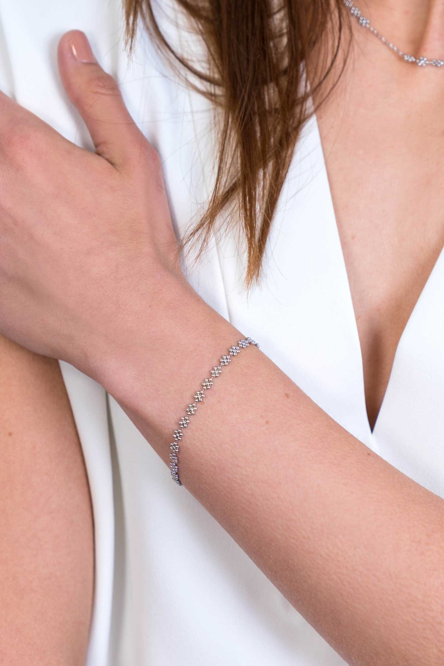ZINZI silbernes Fantasie Armband Kugel Blumenform 17-20cm ZIA2184