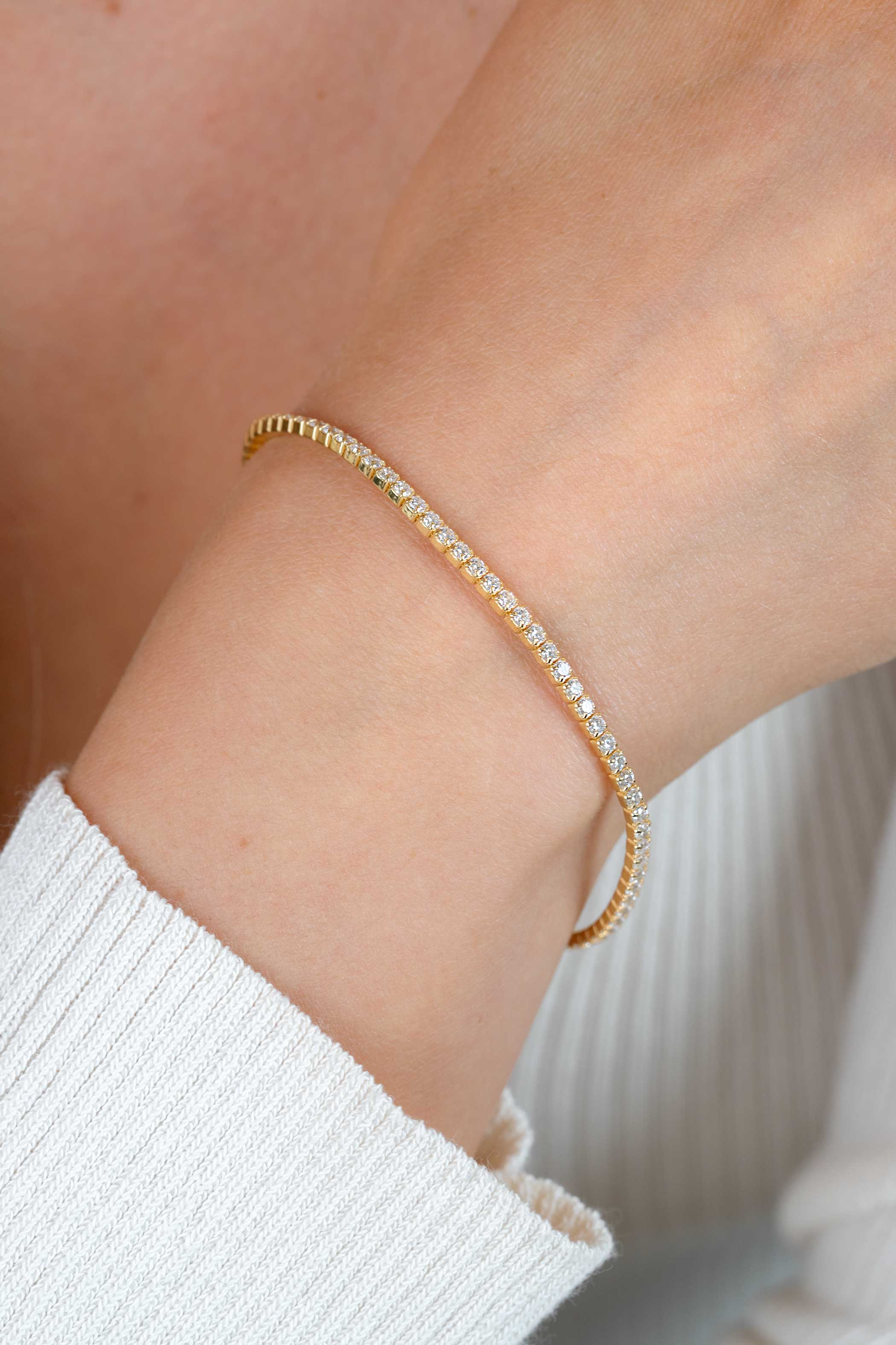 ZINZI zlv. tennisarmband gg.verg.  zirconia's 2.1mm