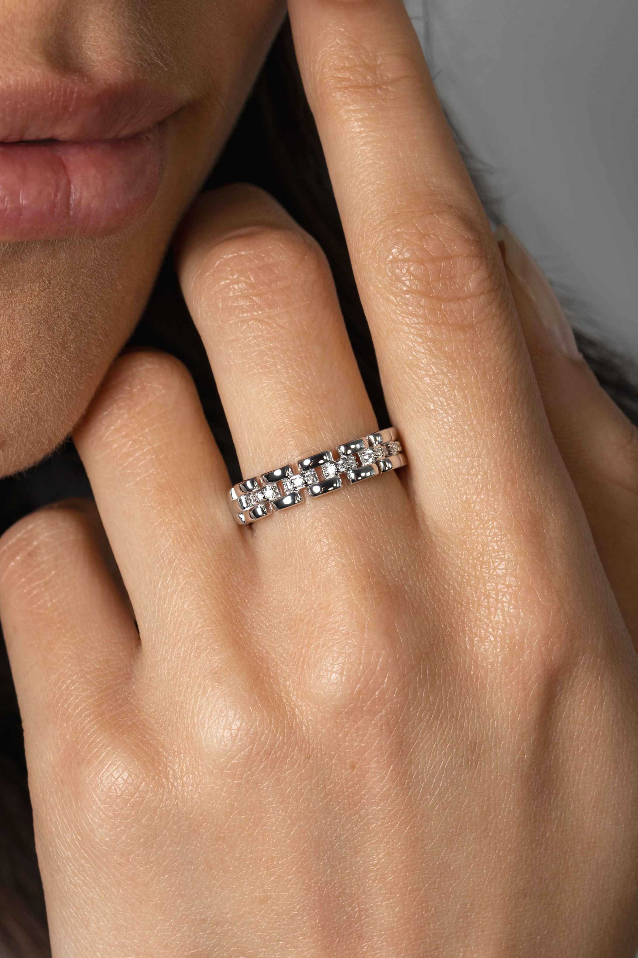 ZINZI zlv. ring rolex style met zirconia's mt.60