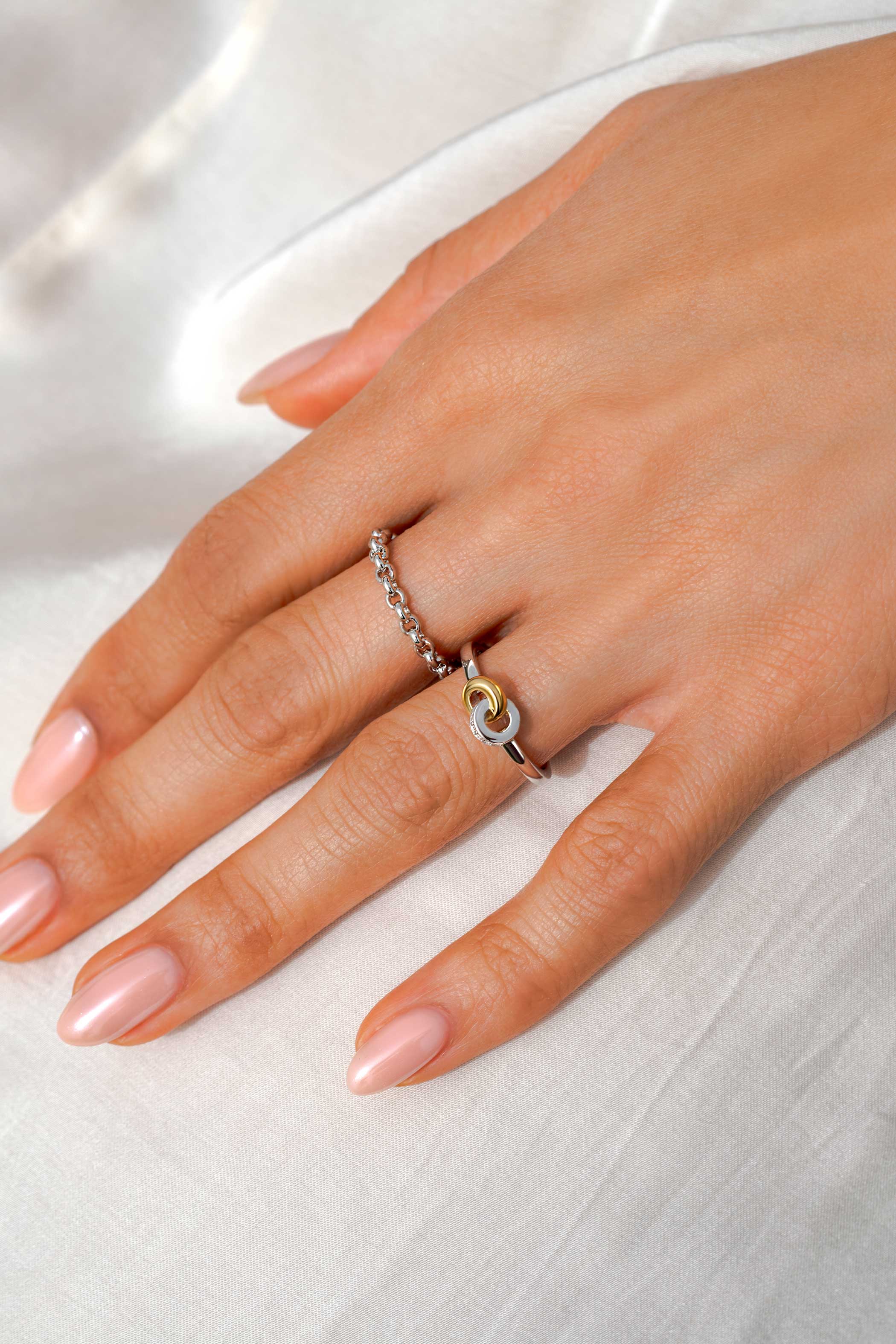 ZINZI Silber-Gliedering mit trendigen Jasseron-Gliedern, 3mm breit ZIR2622