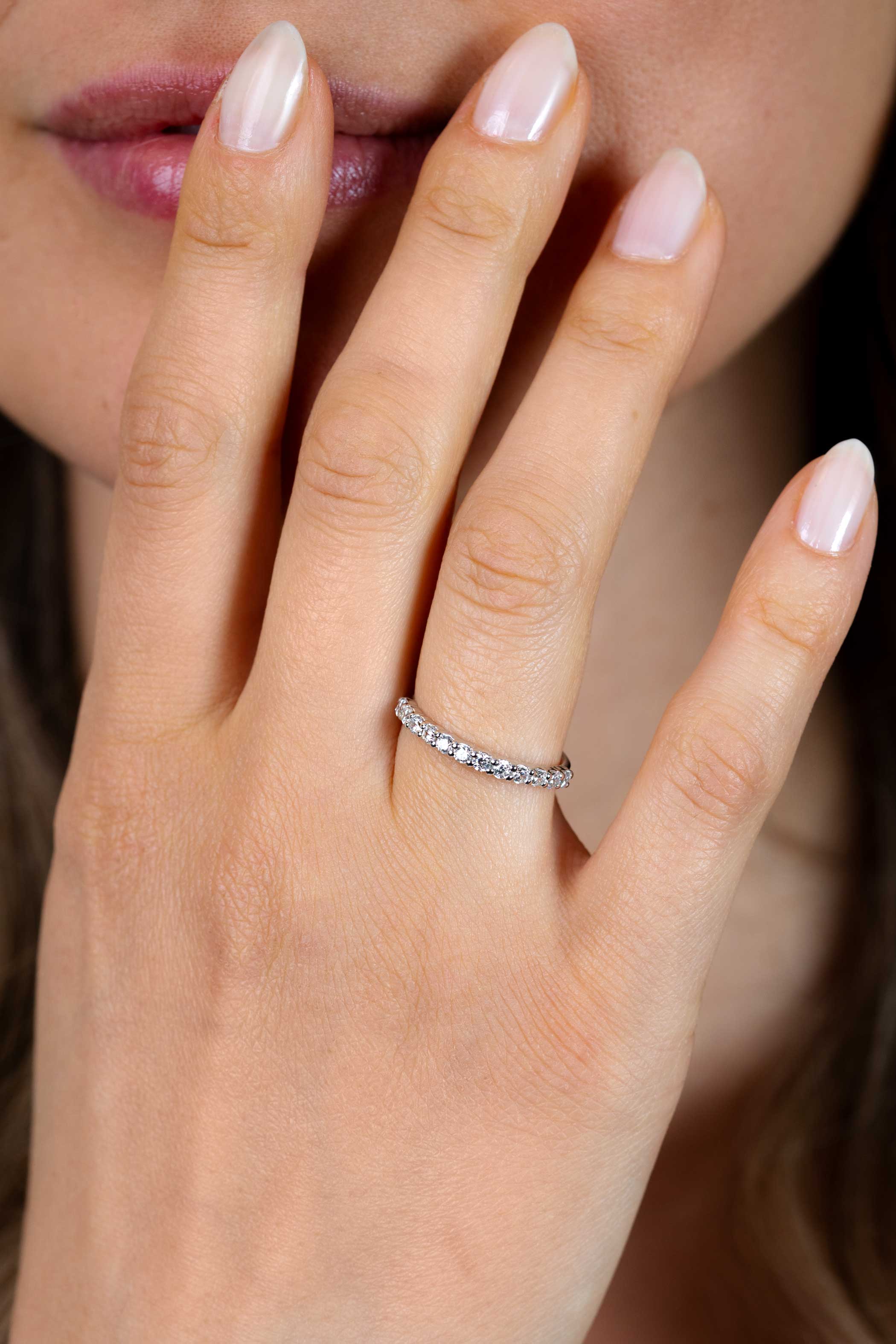 ZINZI silberner Ring weiß ZIR827