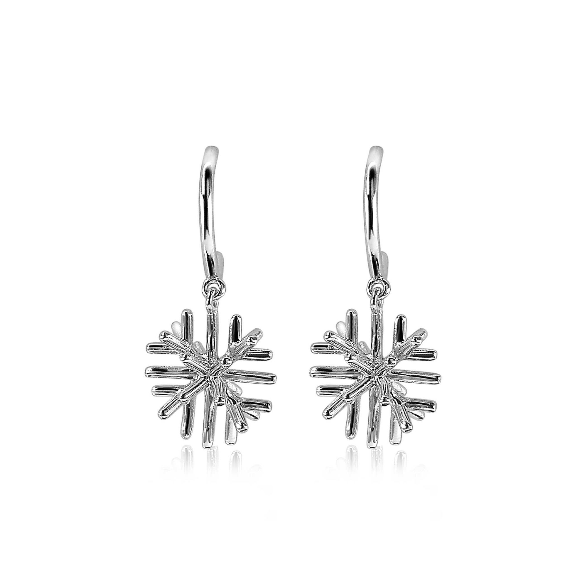 ZINZI silberne Ohrringe Schneekristall Charm 23mm ZIO1977