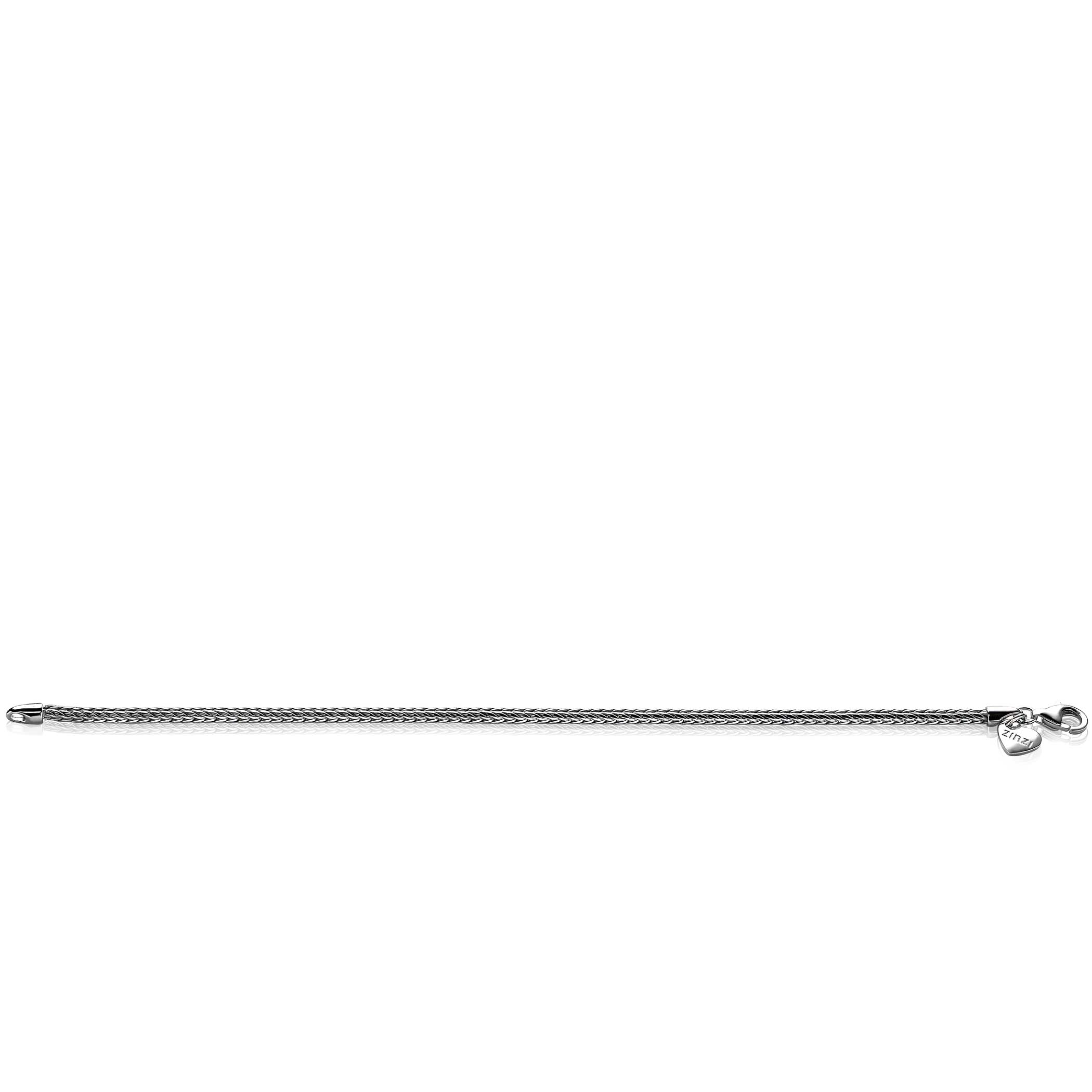 ZINZI silbernes Gliederarmband vossenstaart 3mm breit 19cm ZIA1287