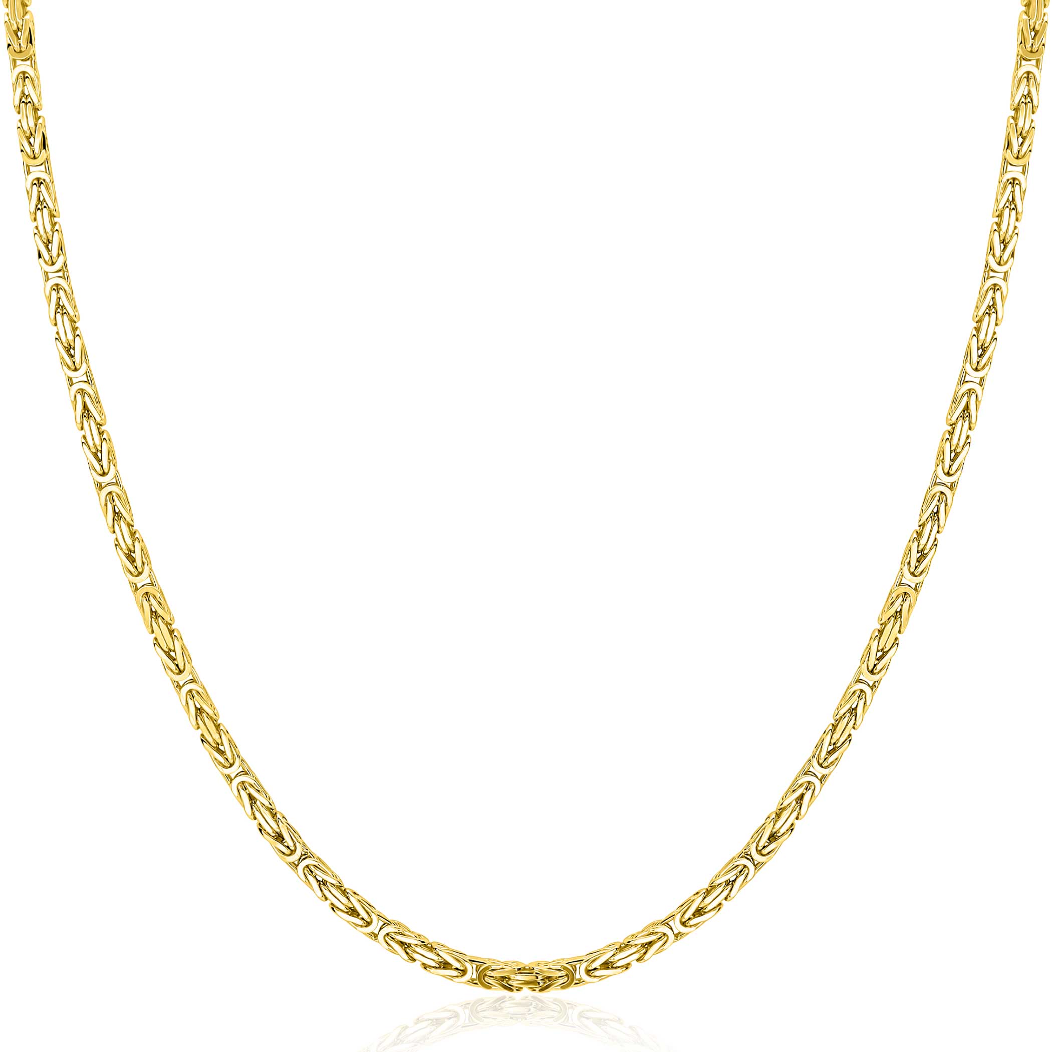 ZINZI zlv. collier gg.verg.koningsschakel mass.2mm