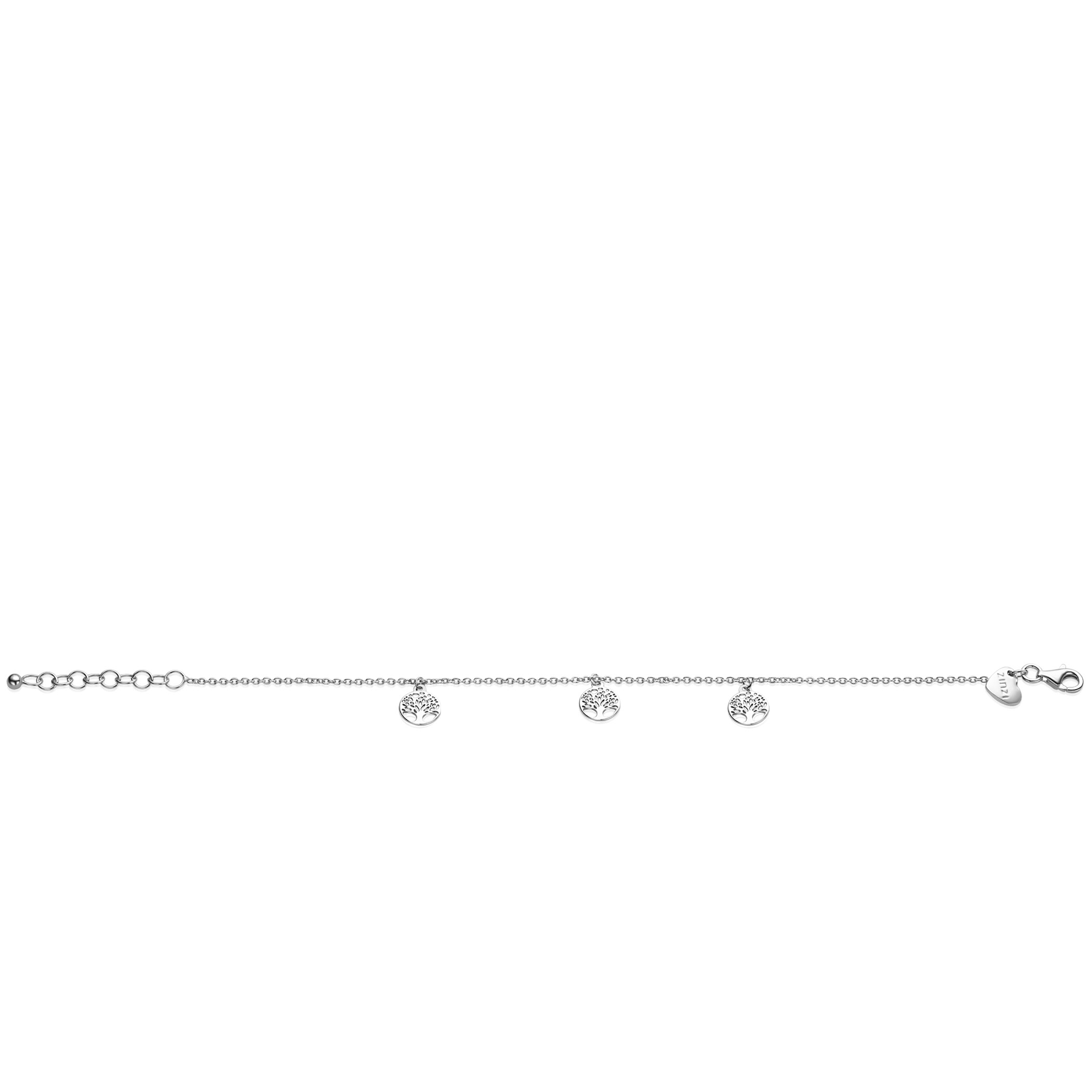 ZINZI zlv. armband met 3x bedel levensboom