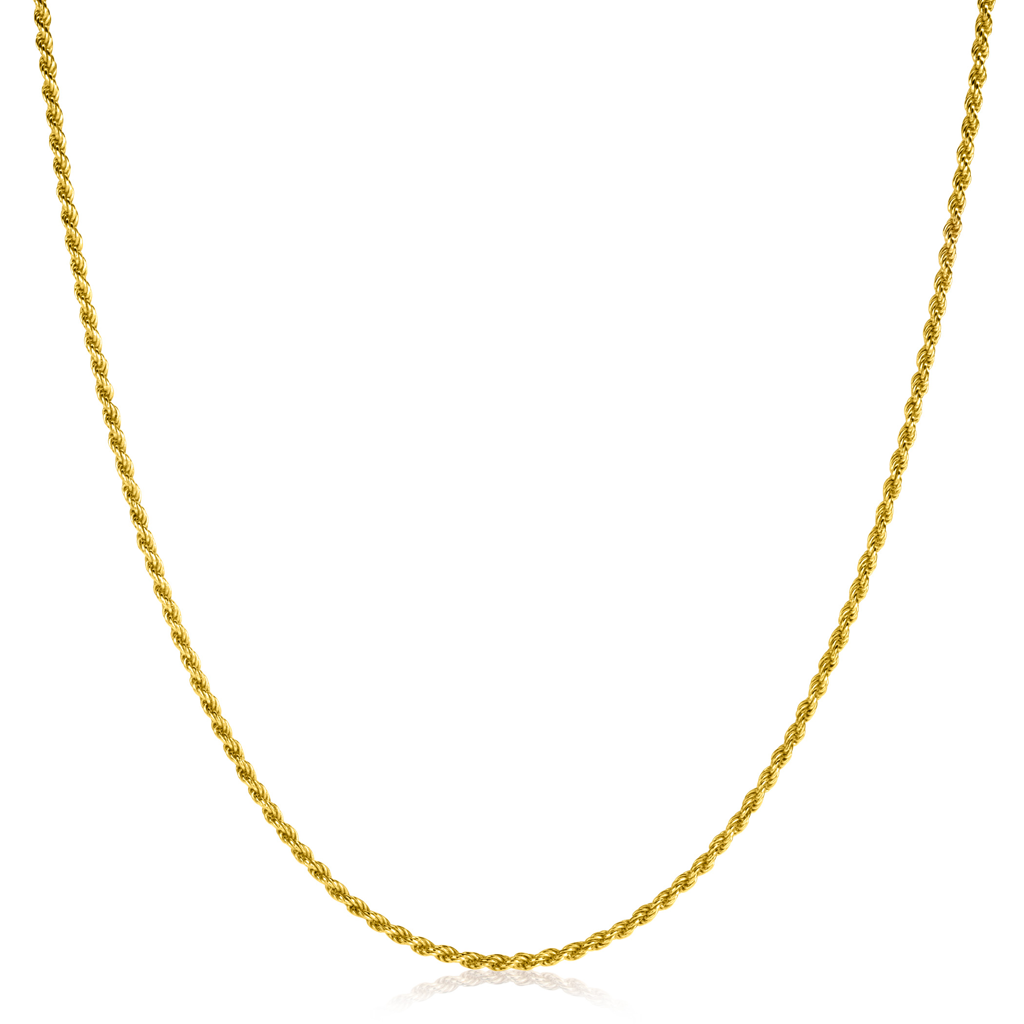 ZINZI zlv. koord collier 60cm geelverguld