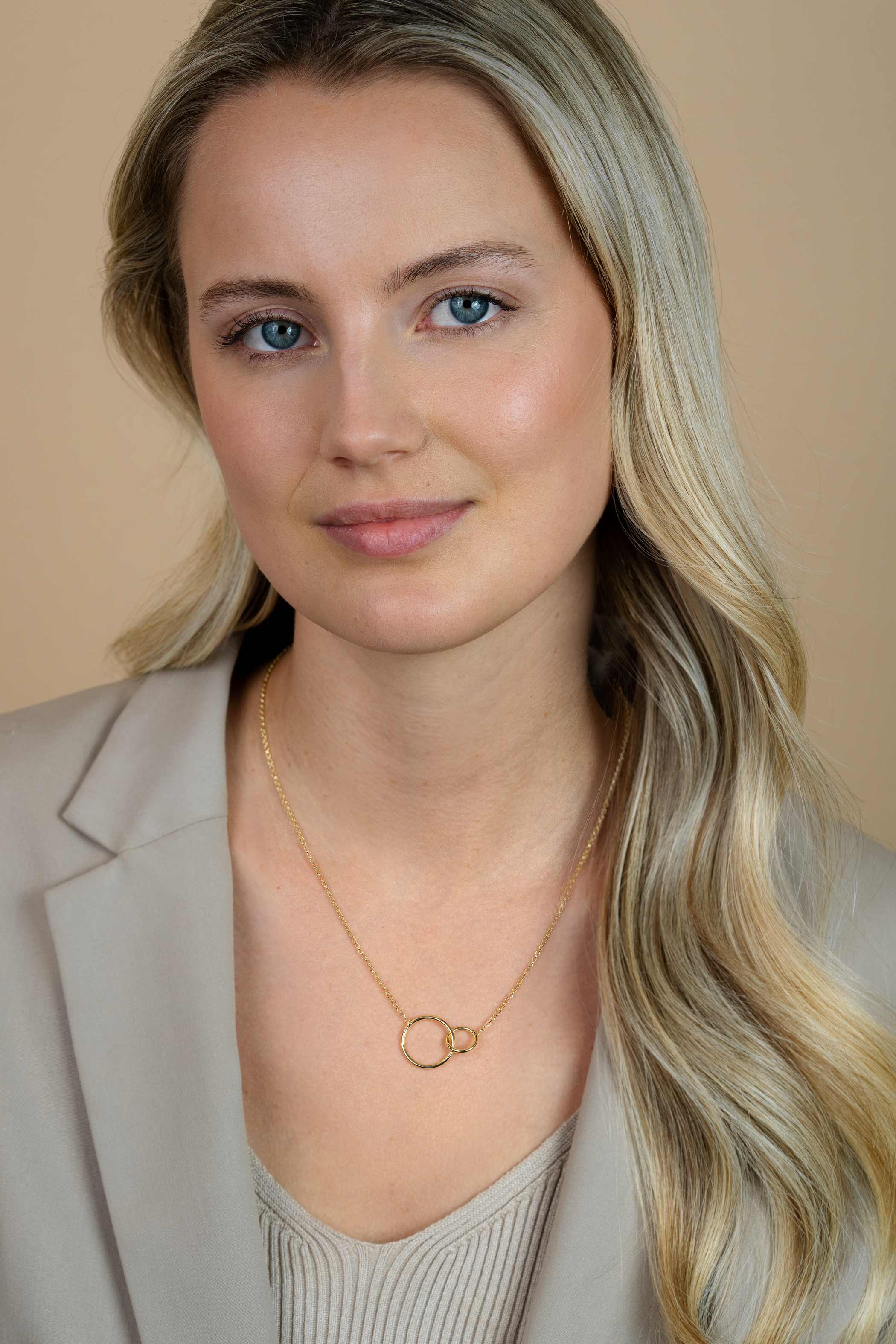 ZINZI silbernes Halskette gelb vergoldet runde Formen42-45cm ZIC1278G