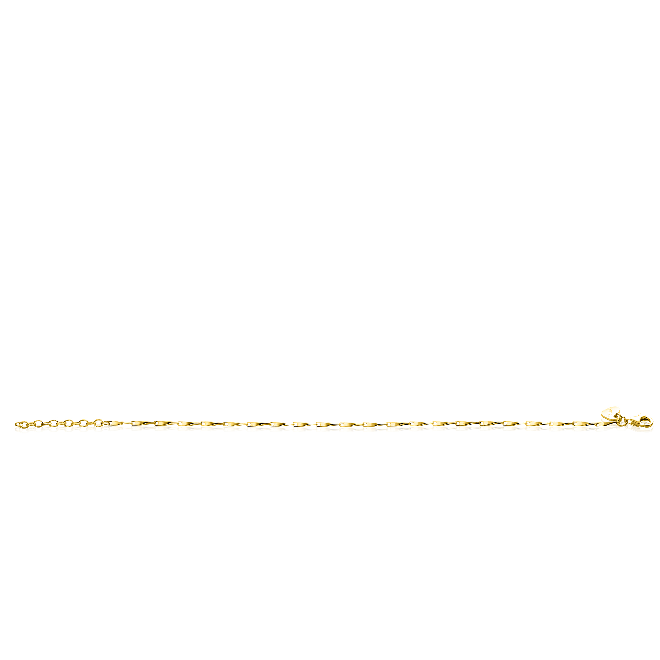 ZINZI zlv. armband gg.verg. met gedraaide schakels