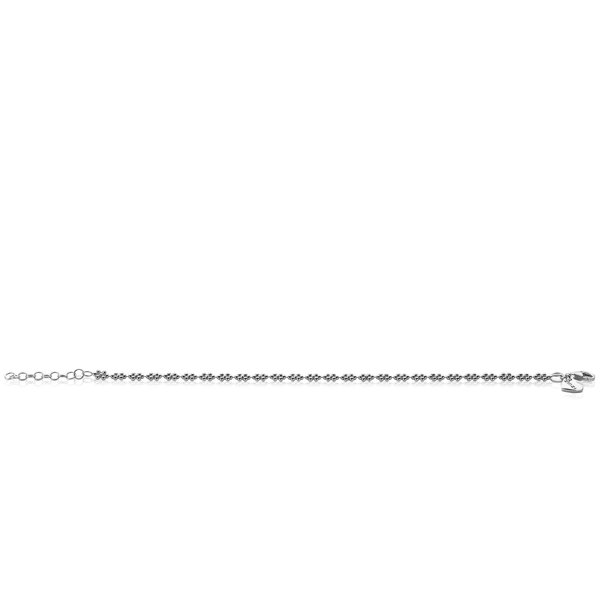 ZINZI silbernes Fantasie Armband Kugel Blumenform 17-20cm ZIA2184