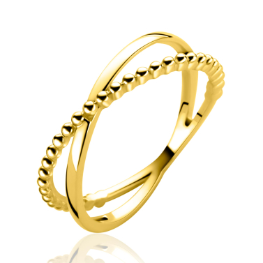 ZINZI GOLD ring crossover glad/bol maat 58