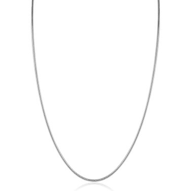 ZINZI zlv. slangen collier rond 1.7mm
