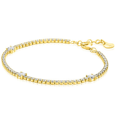 ZINZI zlv. tennisarmband gg.verg.fantasie zirconia's