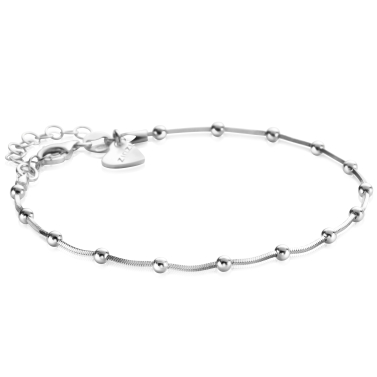 ZINZI zlv. slangenarmband met bolletjes