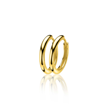 ZINZI silberne Kreolen gelbvergoldet 17 x 2mm glatt ZIO402G