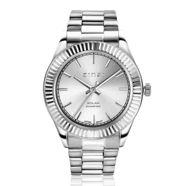Zinzi horloge Solaris zilv. w.pl. st bnd 35mm