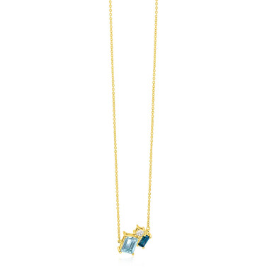 ZINZI zlv. collier gg.verg.baq.lichtblauw/blauw/zirc.