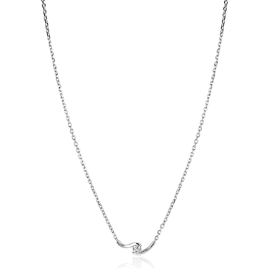 ZINZI zlv. collier slagmodel met zirconia