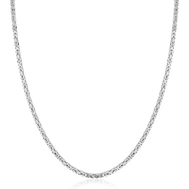 ZINZI zlv. collier koningsschakel massief 2mm