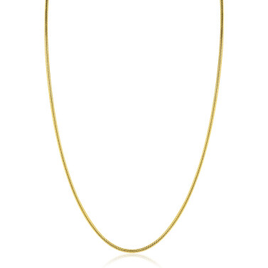ZINZI zlv. slangen collier gg.verg. rond 1.7mm