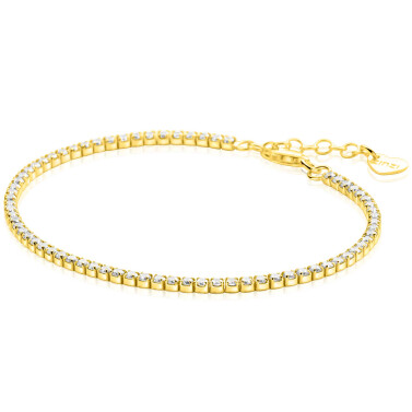 ZINZI zlv. tennisarmband gg.verg.  zirconia's 2.1mm