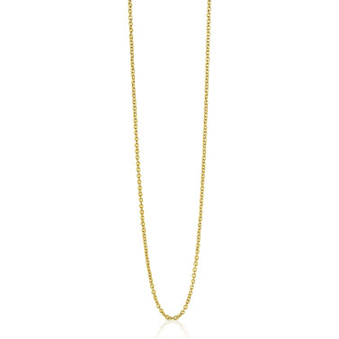 80cm ZINZI silberne Anker Kette gelbvergoldet ZILC-A80G