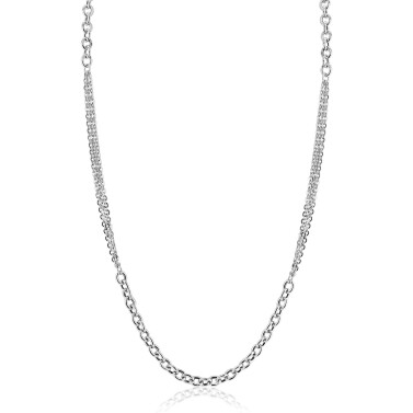 ZINZI zlv. collier multi look ovale schakels