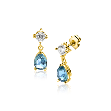 ZINZI zlv. oorstekers gg.verg.peer blauw/VK zirc.